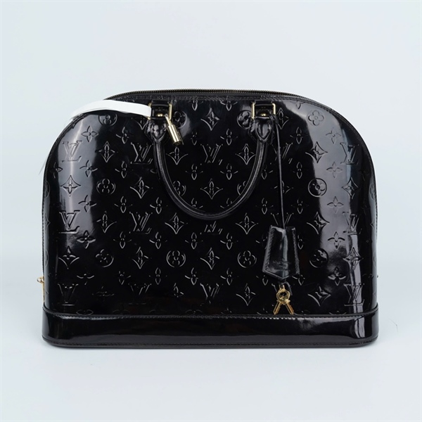 Túi LV Alma hoa đen bóng kèm ổ+ 2 chìa (MI5008) sz39 (A-T) KG+