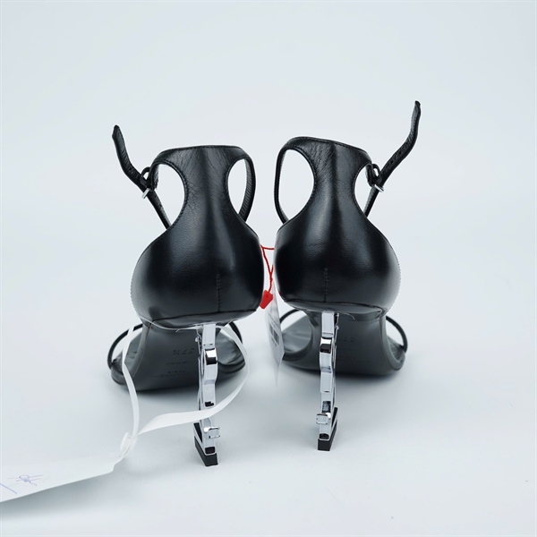 Giày YSL đen cao 9p sz37.5 (A-T) KG+