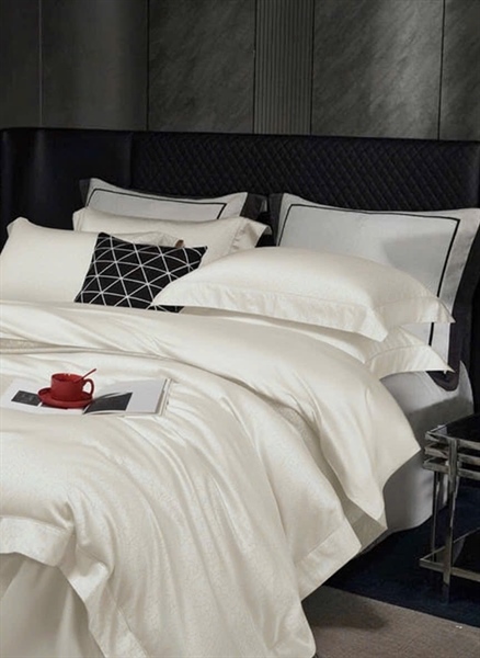 Bộ ga | Gấm Cotton 160s - NY01.03 - Vân đá cẩm thạch, Màu ngọc trai