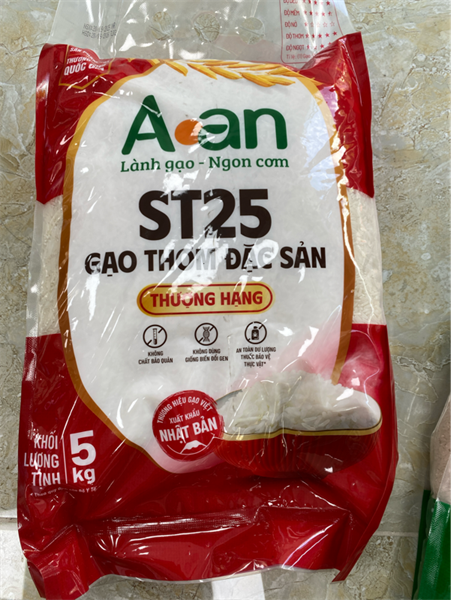 Gạo thơm ST25 AAn Thượng Hạng túi 5kg