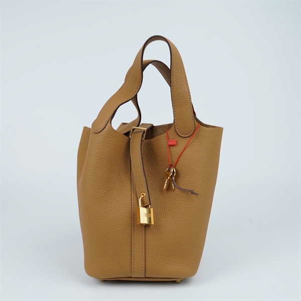 Túi Hermes Picotin nâu stamp Z kèm ổ+2 chìa sz18 KG+