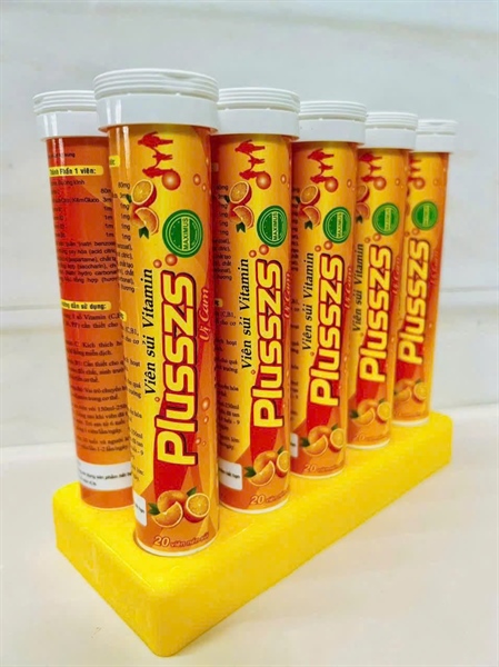 Viên sủi Vitamin Plusszs vị cam 3g maximus (Lốc/10t/20v)