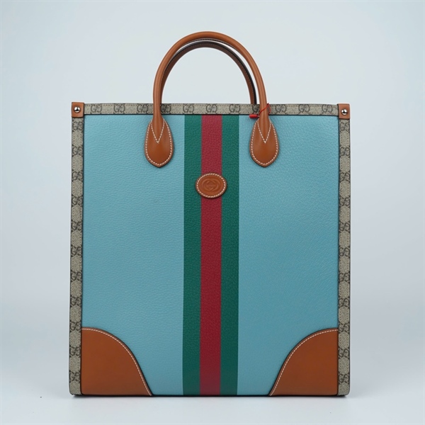 Túi GG Tote xanh (723885-525040) sz36 (PN) KG+