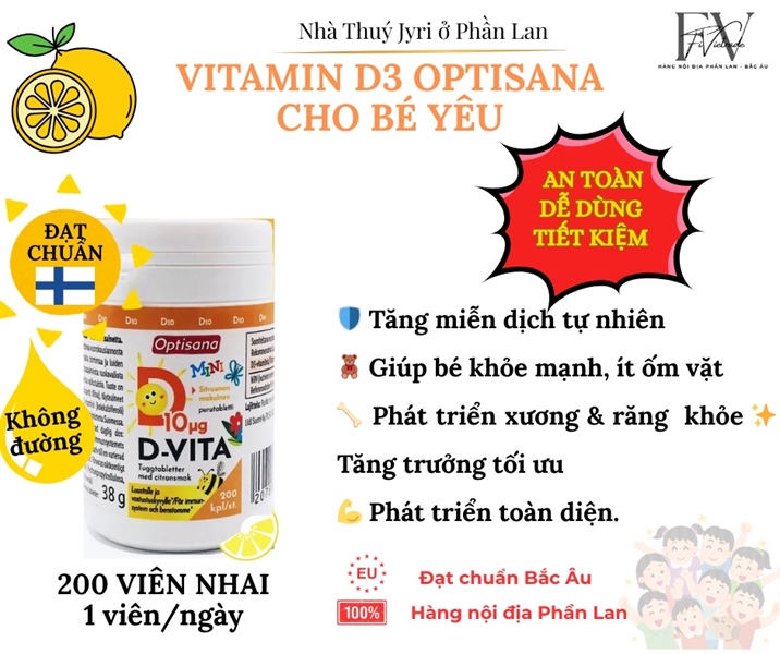 VitaminD-vita 10ug (400IU cho bé)