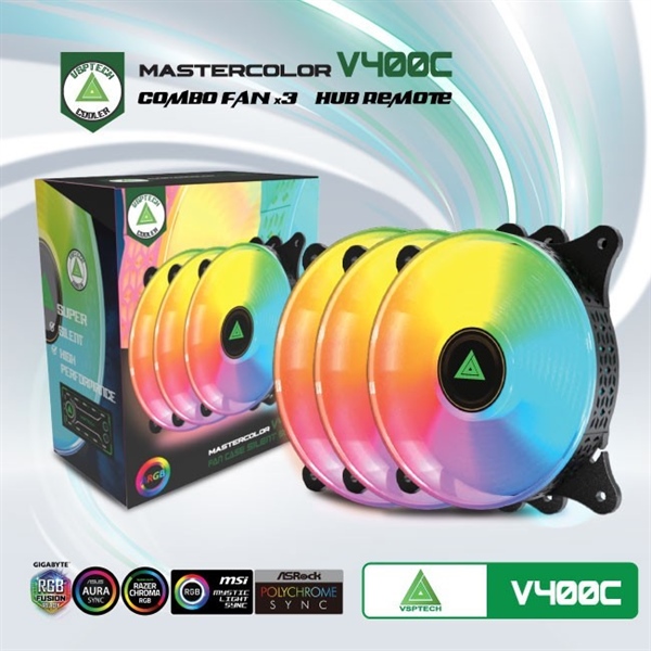 Fan Case VSP V400C 3 Fan + Hub Led RGB 12cm