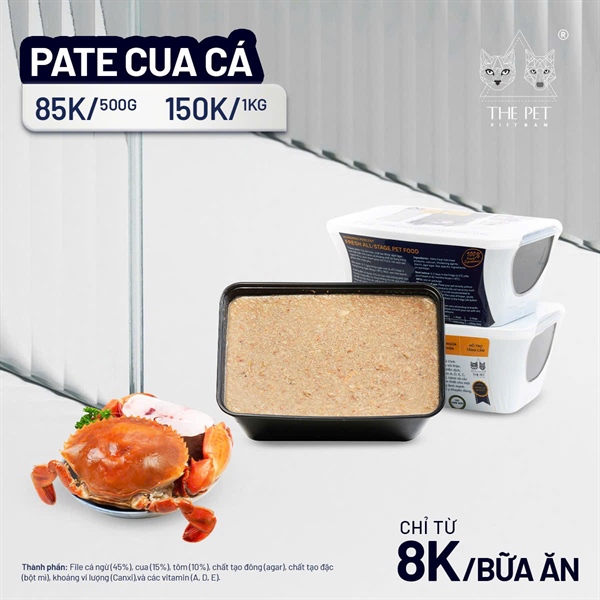 Pate Tươi The Pet 1kg Cua Cá