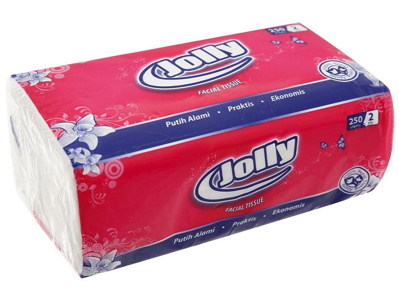 Khăn lau mặt Jolly 250 tờ 2 lớp