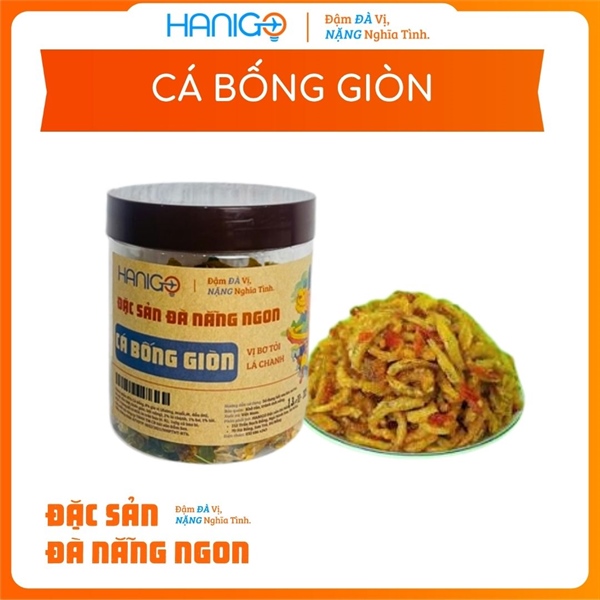 Cá Bống Giòn Bơ Tỏi Lá Chanh - Hũ 140G - HANIGO