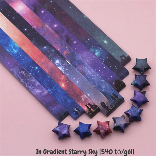 Giấy gấp sao Gradient Starry Sky [540 tờ/gói]