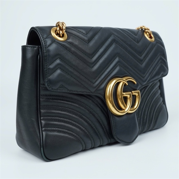 Túi GG Marmont đen (443496-467891) sz29 (MV) KG+