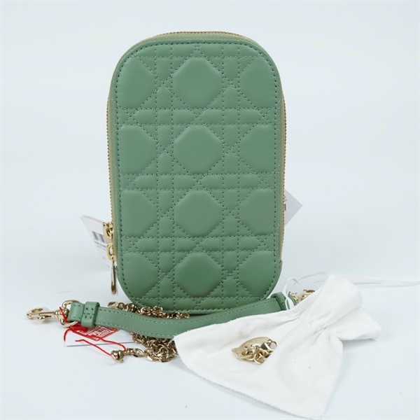 Túi Dior phone xanh 2 strap (43-MA-0222) sz10 (MV) KG+