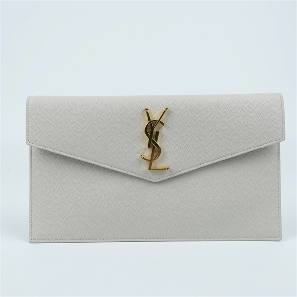 Túi YSL Clutch trắng sz27 (MV) KG+