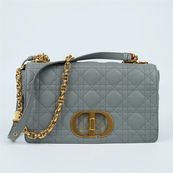 Túi Dior Caro xám có lót form (62-MA-0241) sz25 (MV) KG+