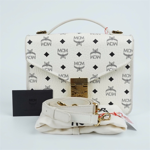 Túi MCM trắng sz24 (MV) KG+