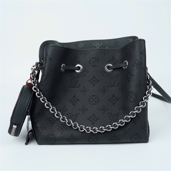 Túi LV Bucket hoa đen 2 strap kèm ví tròn sz22 (MV) KG+