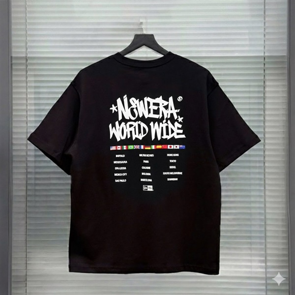 ÁO THUN NEW ERA WORLD WIDE MÀU ĐEN