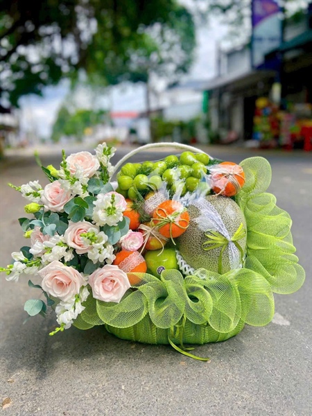 Giỏ quà trái cây - MIX HOA TƯƠI