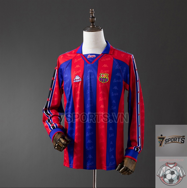 Áo Bóng Đá Retro Dài Tay Barcelona 1996/97 - Sân Nhà