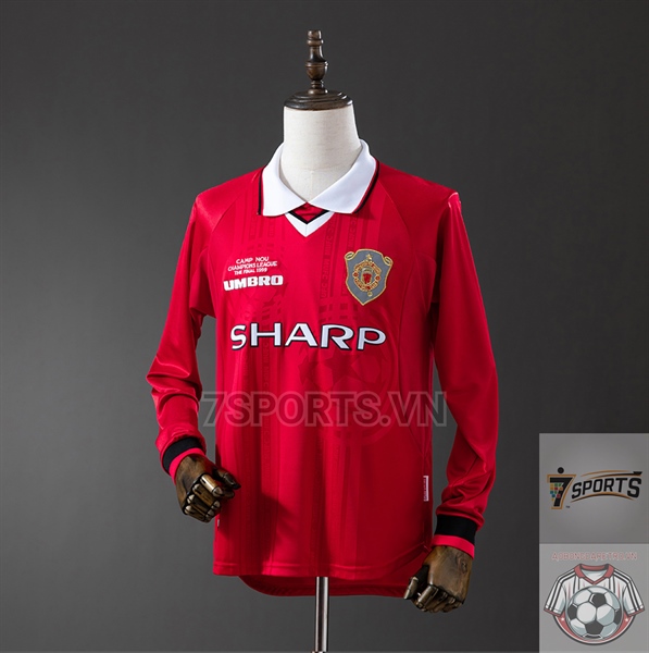 Áo Bóng Đá Retro Dài Tay Manchester United 1999/00 - Sân Nhà