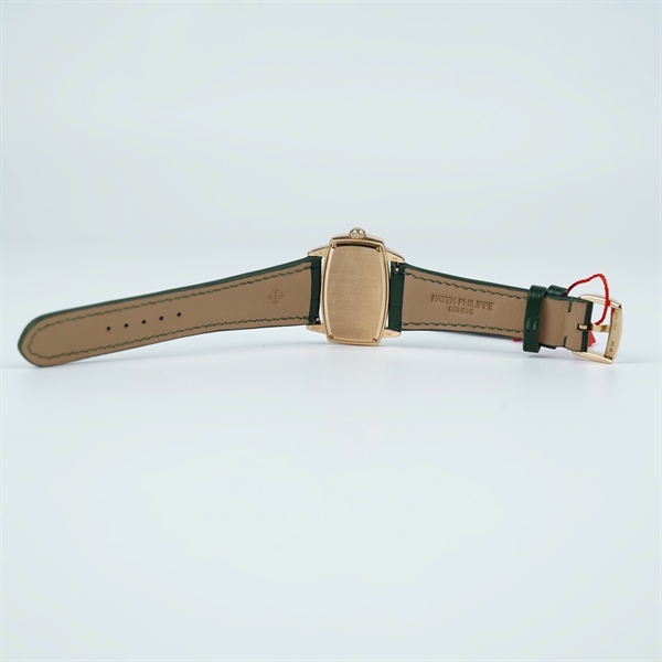 Đồng hồ Patek Philippe mặt chữ nhật dây xanh kim zin sz39.5 (HC) KG+