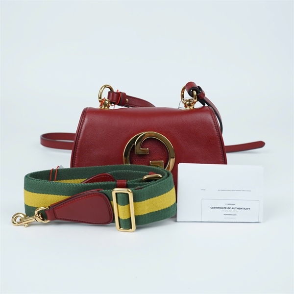 Túi GG Blondie đỏ (698643-493075) sz21 (PN) KG+