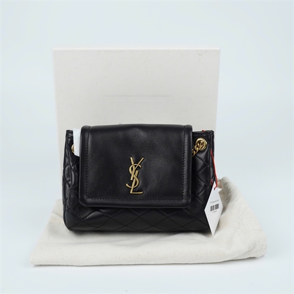 Túi YSL đen sz16 (LN) KG+