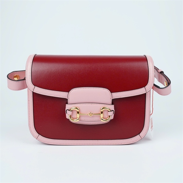Túi GG 1955 đỏ viền hồng (602204-520981) sz25 (PN) KG+