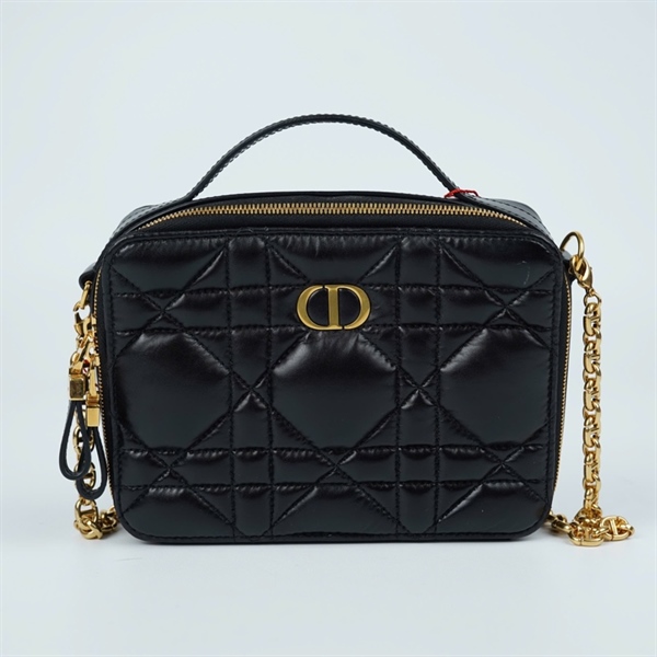 Túi Dior Caro Box đen sz18 KG+
