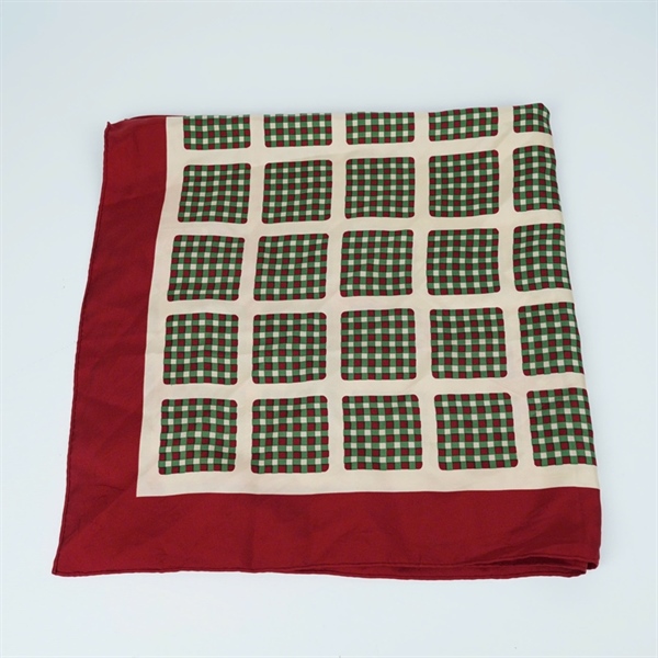 Khăn YSL nude viền đỏ họa tiết sz76x77 (PN) KG+