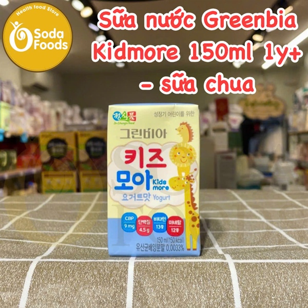 Sữa nước Greenbia Kidmore 150ml 1y+ - sữa chua