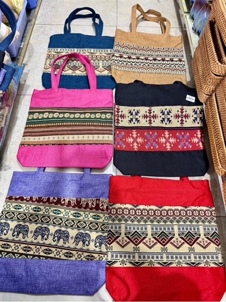 Túi vải thô can giữa vải thái - Bag - Usd 3.5