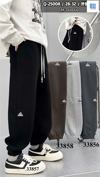 33857-Quần nỉ ĐEN Adidas