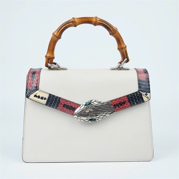 Túi GG Handle trắng đầu rắn (453751-001998) sz26 KG+