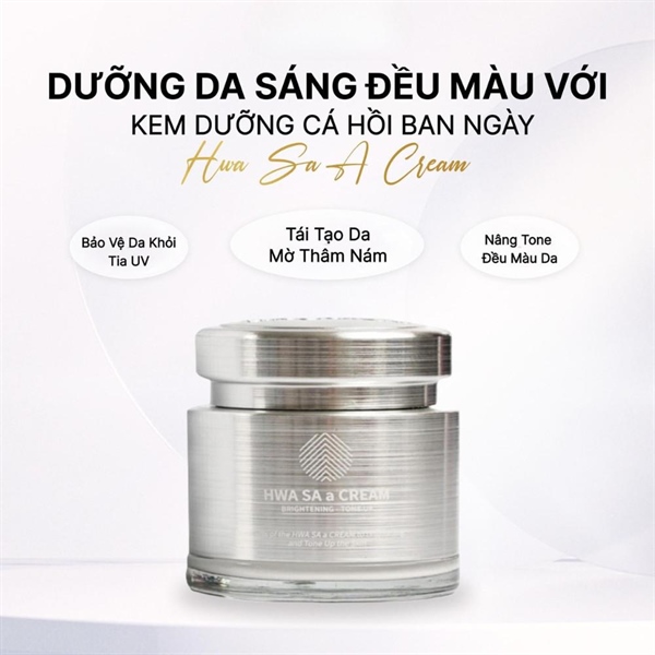 KEM DƯỠNG CÁ HỒI CREA8SKIN Hwasa A Cream (Ban ngày)- màu trắng