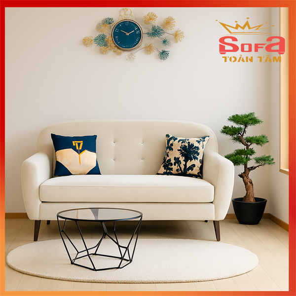 Sofa Nỉ Trắng Tối Giản – Phong Cách Bắc Âu Thanh Lịch
