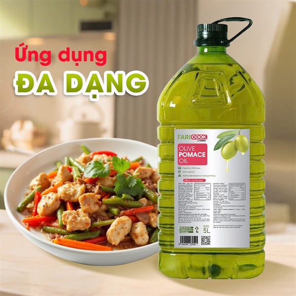 Dầu oliu Pomace Faricook Tây Ban Nha can 5L