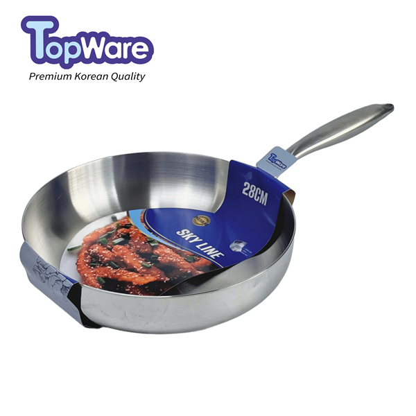 CHẢO CẠN INOX LIỀN KHỐI 28CM TOPWARE SKY LINE