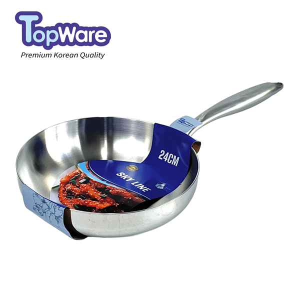 CHẢO CẠN INOX LIỀN KHỐI 24CM TOPWARE SKY LINE
