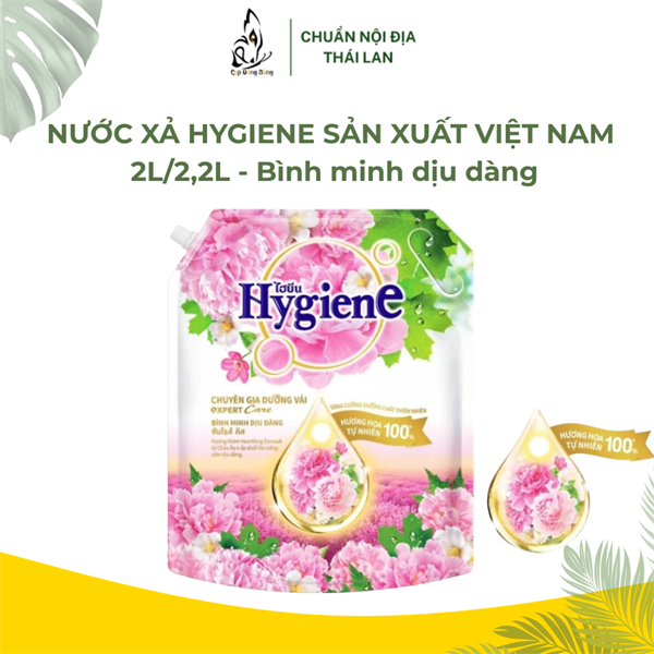 Nước xả Hygiene hồng 1100ml bình minh dịu dàng