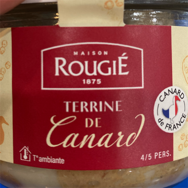 Pate Rougie - Terrine De Canard 180 gr ( Pate Vịt )