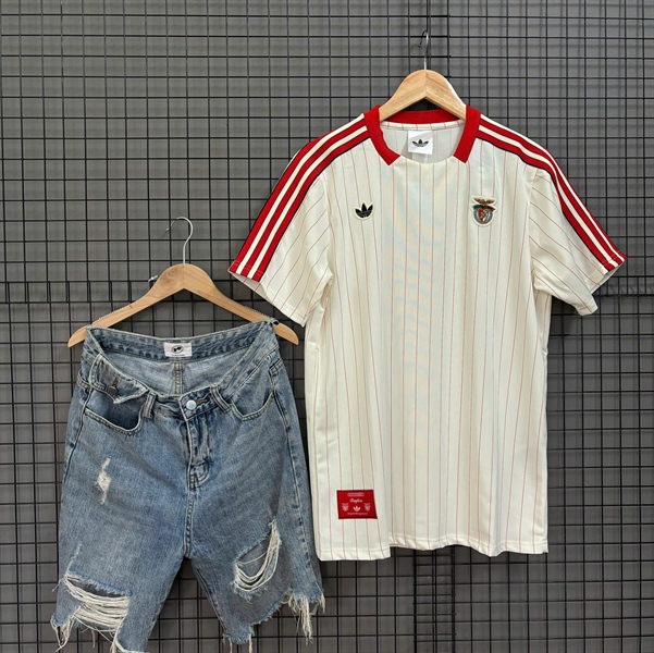 Áo bóng đá ICONS BENFICA MÀU TRẮNG vải Cotton Polyester thời trang blockcore