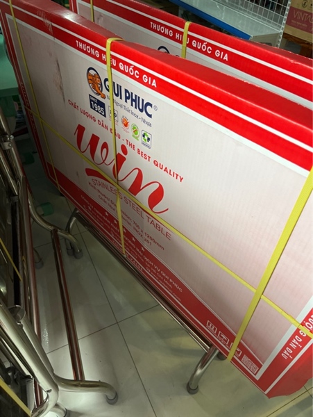 Bàn inox WIN 700*1200(mm) chân cao
