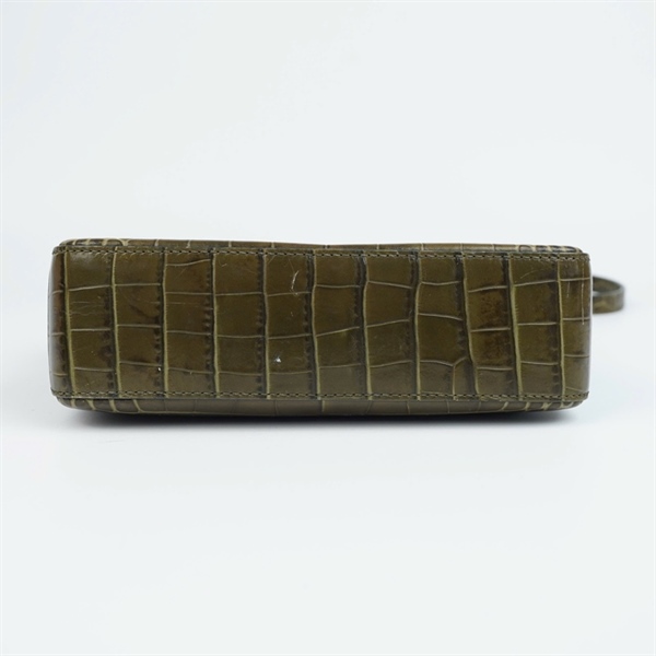 Túi Givenchy xanh dập vân sz24 KG+