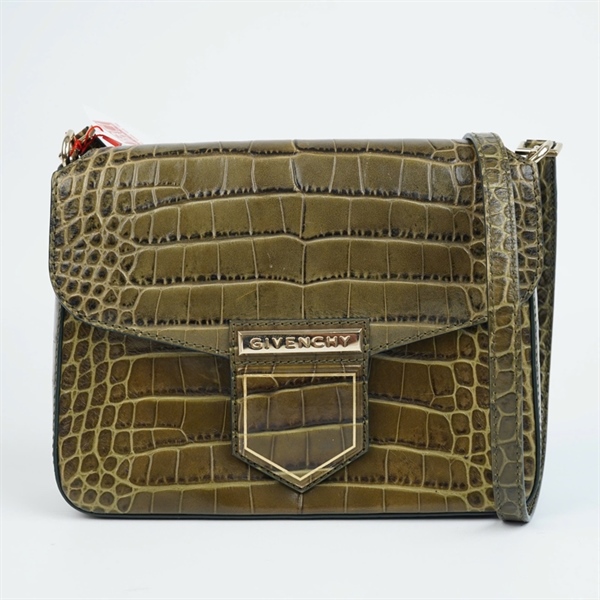 Túi Givenchy xanh dập vân sz24 KG+