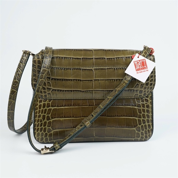 Túi Givenchy xanh dập vân sz24 KG+