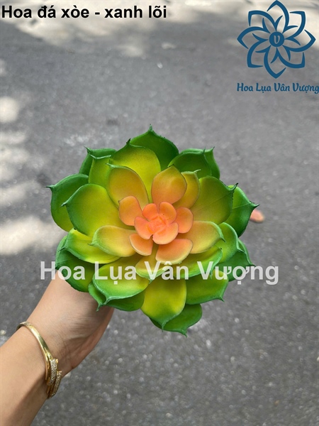 Hoa đá xòe - xanh lõi - Hoa đá - Hoa Lụa Vân Vượng