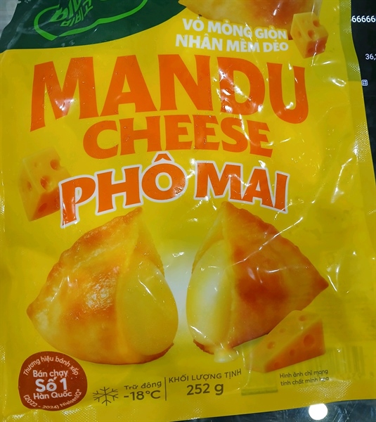 Bánh Mandu nhân phô mai gói 252g