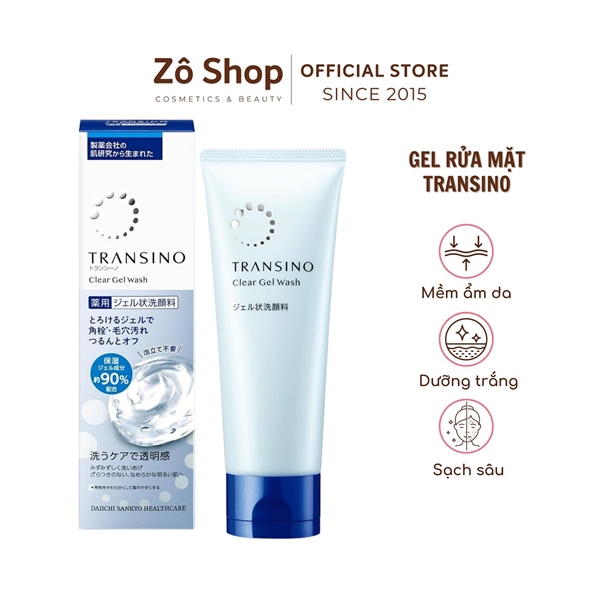 Gel rửa mặt Transino Clear Gel Wash 110g
