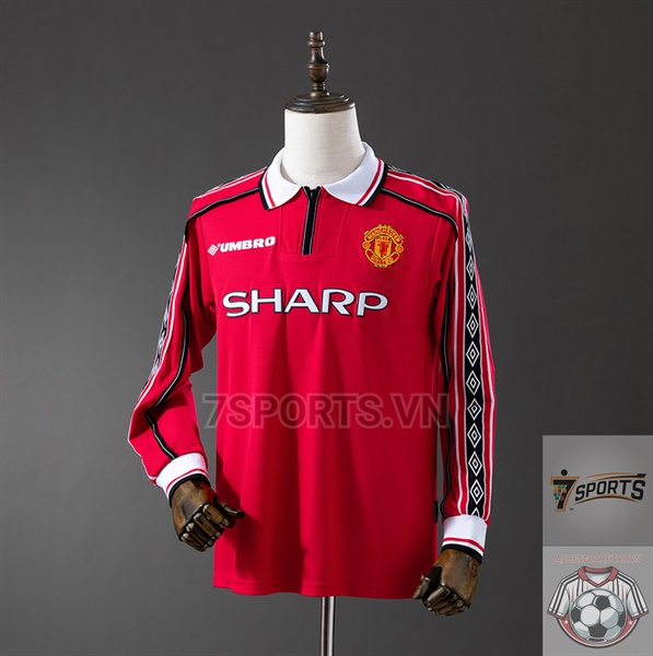 Áo Bóng Đá Retro Dài Tay Manchester United 1998/00 - Sân Nhà