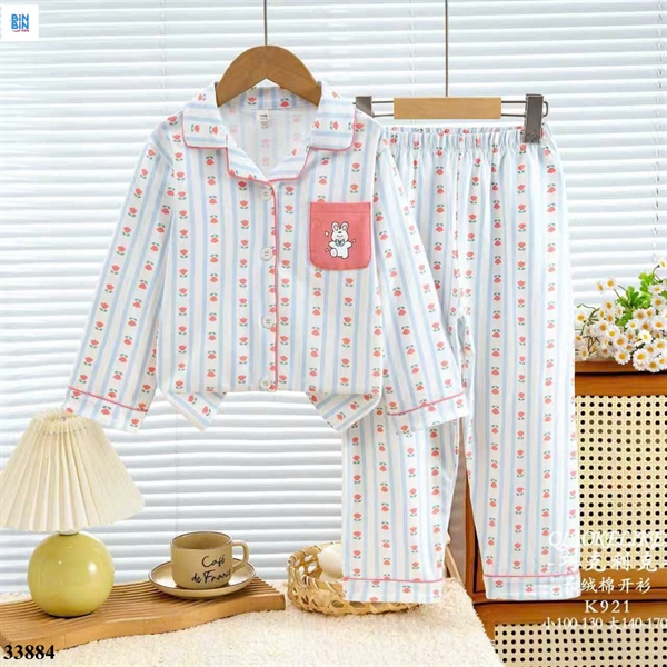 33884-Pyjama thỏ hoa hồng